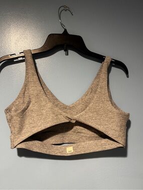 Heathered Taupe Cross-Front Bralette